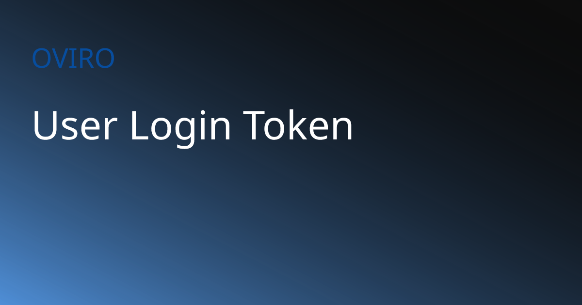 User Login Token